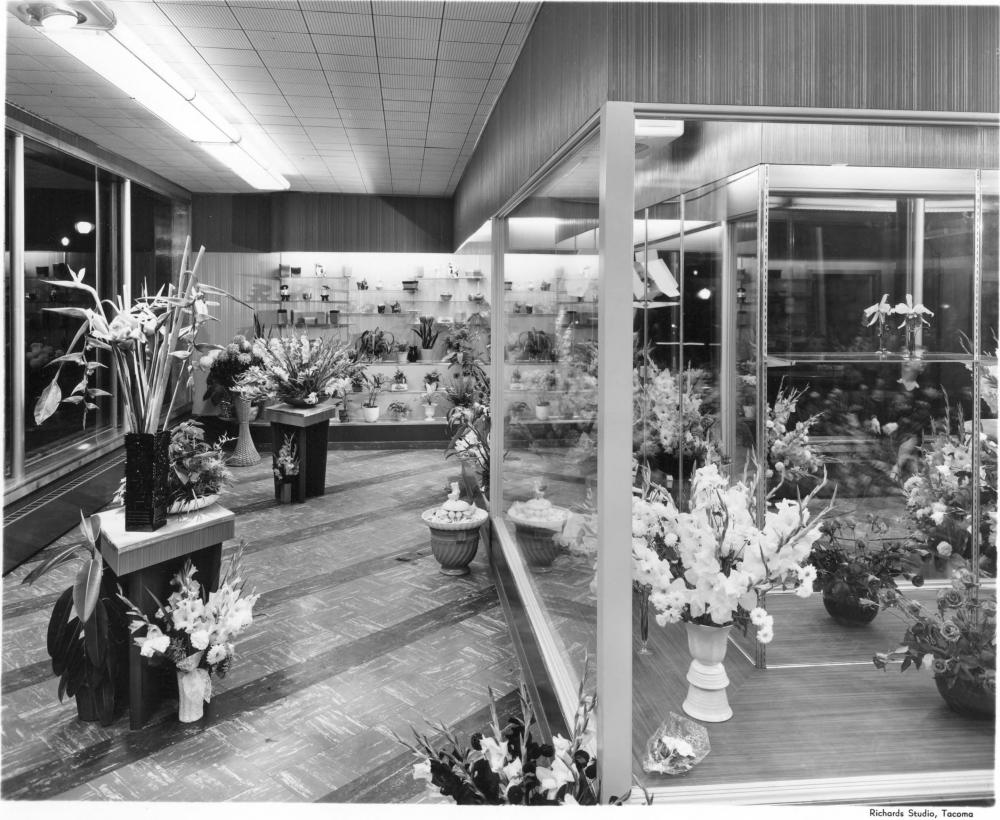 Wahlgren's Florist Shop interior (1949)